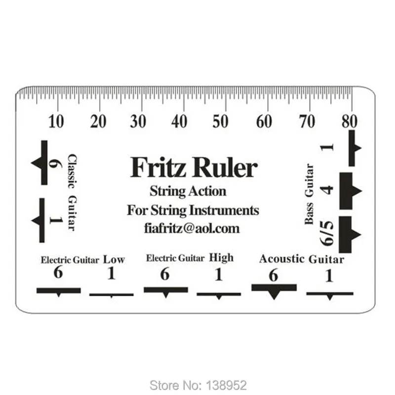 2pcslot guitar bass frets string pitch ruler fritz ruler