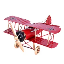 Винтажный металлический самолет украшения для дома модель самолета игрушки для детский самолет Миниатюрные модели ретро креативный домашний декор