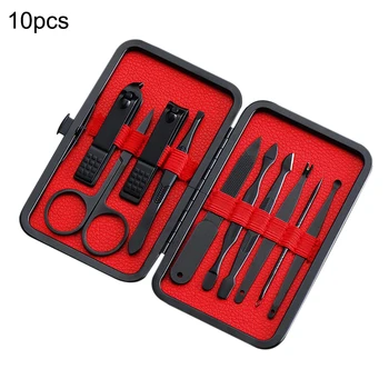 

10pcs Manicure Nail Clippers Pedicure Set Nail Clipper Kit Nail Care Set Pedicure Scissor Tweezer Knife Utility hand tool set