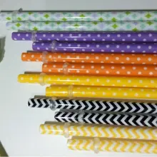 Горячая 50 шт./пакет 23 см Многоразовые жесткие пластиковые полосы питьевой соломы различных цветов плюс 1 шт. набор щеточек