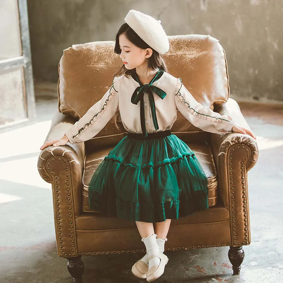 

2Pcs Pretty Girls Clothing Kids Baby Girls Solid Short sleeve T-shirt Tops Shorts Skirts Children Girls Outfits Clothes Set