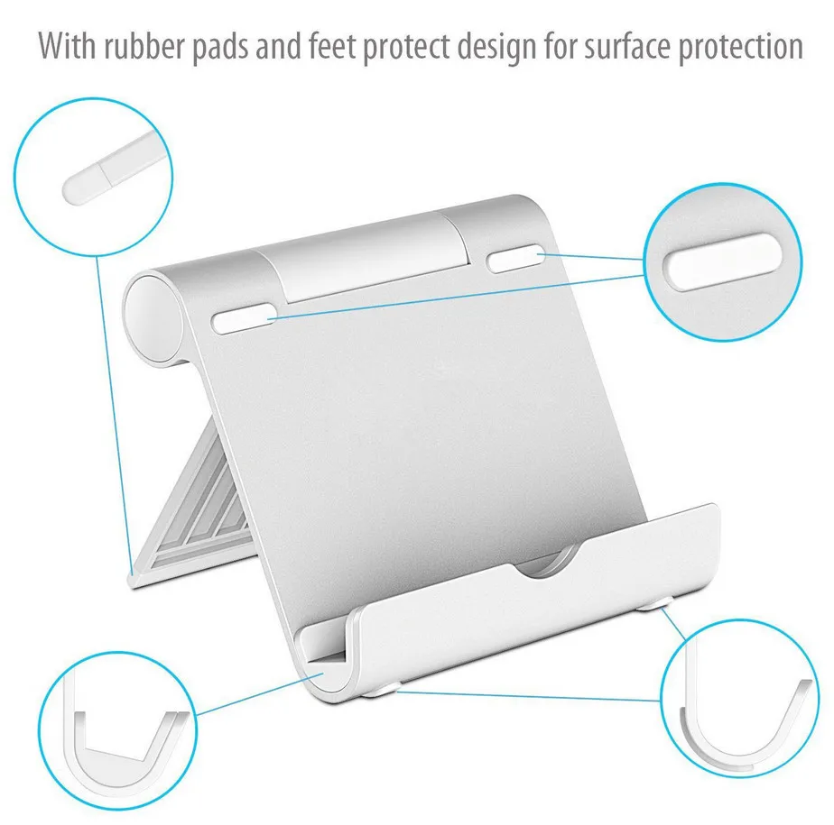  tablet Stand Adjustable Multi-Angle Mini Portable Aluminum Tablet pad Stand For Phone ipad samsung