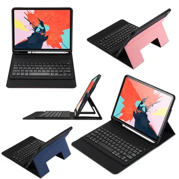

Russian/Hebrew/Spanish Wireless Bluetooth Keyboard Stand Leather Pencil Holder Skin Cover Case For Apple iPad Pro 11 2018 Tablet