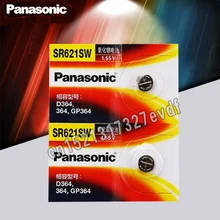 Panasonic 2 шт SR621SW оксид серебра для часов 6,8 мм* 2,1 мм AG1 364 164 D364 L621 GP364 кнопочные батарейки для монет