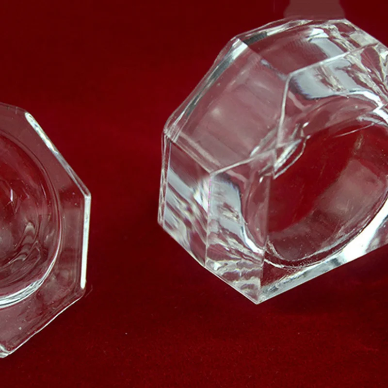 Дизайн ногтей толстое акриловое Хрустальное стекло блюдо чаша чашка+ крышка стеклянная пудра Инструменты для укладки ногтей SSwell