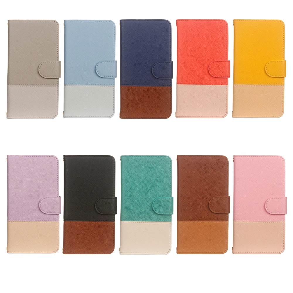 

For Huawei Y6 2019 Case Leather Two-color Stitching Flip Card Slot Wallet Protection Cover For Huawei Y6 Prime 2019 Phone Case