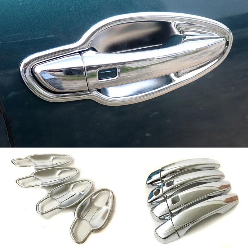 

High quality ABS Chrome Side Door Handle Cover Trim With SMART Keyhole For Peugeot 5008 2017