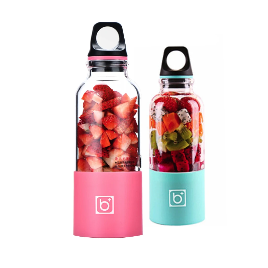 

500ml Fruit Juicer Cup Electric Portable Blender USB Smoothie Machine Extractor Rechargeable Mini Blender Maker Bottle Squeezers