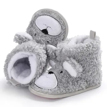 

2018 Winter Warm Baby Boy Girl Shoes Cartoon First Walkers Knitted Sweaters Boots Booty Crib Babe Toddler Boy Shoe For 0-18M M2
