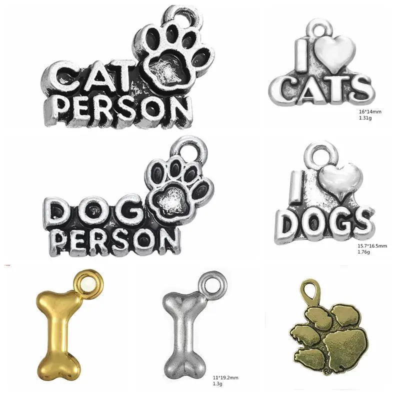 30pcs I Love Dog Dangles Charm Hang Pendant Jewelry Accessories DIY Necklace/Bracelet Keychains Findings for Men/Women | Украшения и