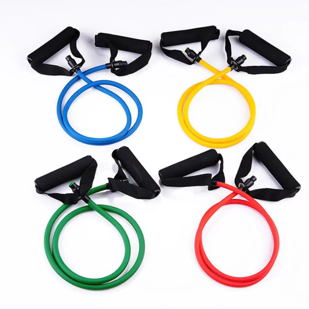 120cm Yoga Pull Rope Fitness Resistance Bands Exercise Tubes Practical Training Elastic Band