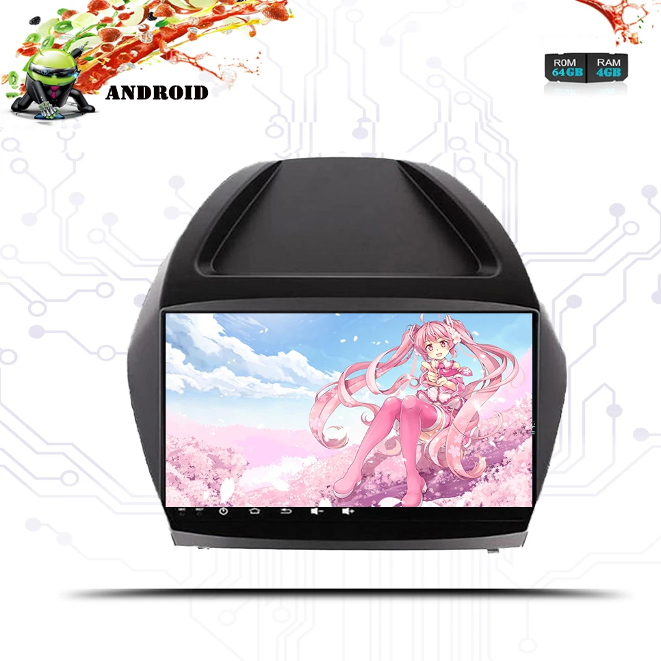 9 ''HD 1024*600 IPS Android 0 64 ГБ Автомобильный dvd видео радио музыка А/в gps ГЛОНАСС система