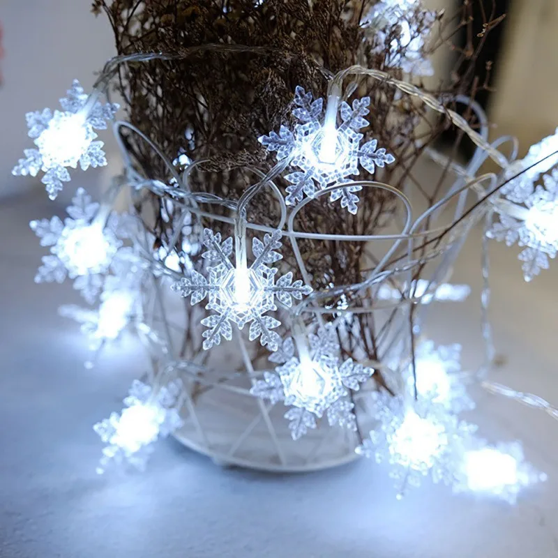 

Holiday Lighting 2M 20LED Snowflake Home Decoration Christmas Lights Outdoor Waterproof Fairy String Lamp