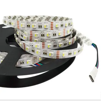 

5M 16.5Ft 5050SMD 4IN1 60LEDs/m RGBW led flexible Strip Light SMD 4 colors in 1 chip 12V Home Boat Non-Waterproof IP20 RGB+WHITE