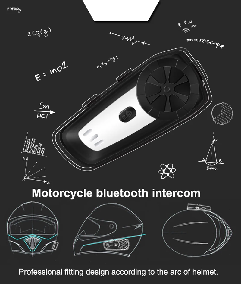 Мотоциклетный беспроводной шлем домофон гарнитура Bluetooth комплект MP3 FM Голосовая команда Проводная до 2 способ радио громкой связи BT домофон