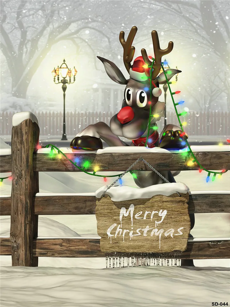Christmas Tree Photography Background Backdrop 5X7 Photo Backdrop Snow