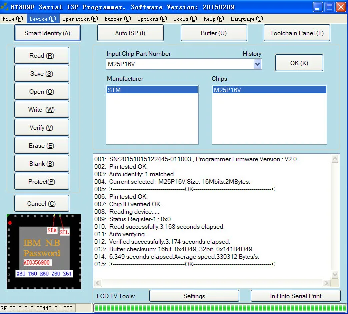 RT809F программист+ VGA lcd ICSP программист+ ICSP кабельная плата+ 6 адаптеров 24 25 93 серия IC