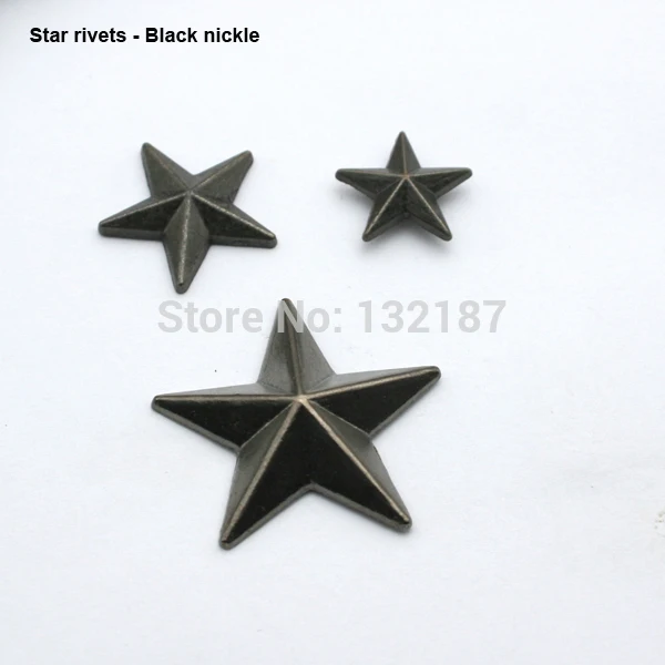 Wholesale Zinc Alloy Metal Rivets Star Jeans Rivets Black Nickle Free