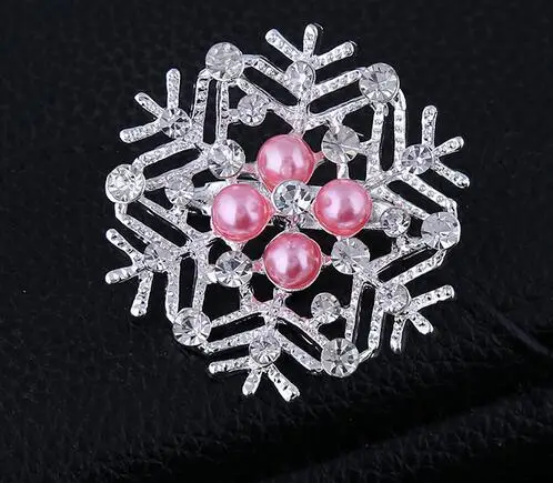 Snowflake Pearl Brooch Jewelry For Women/men Fashion Pins Metal Scarf Wedding Gift Diy Jewellery Accessories | Украшения и