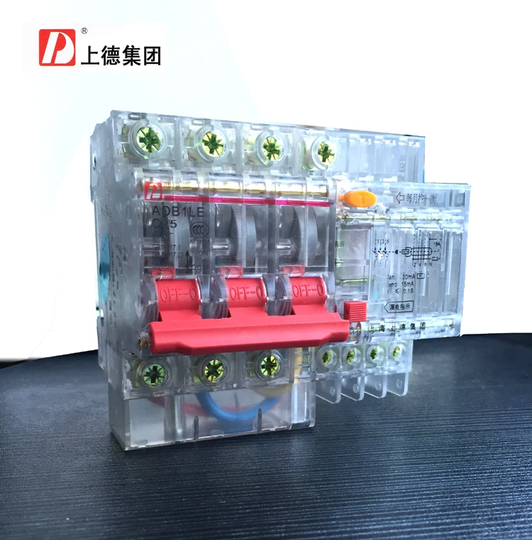 

Group on three-phase four-wire circuit breakers/earth leakage protection switch/DZ47LE-3P+N C25A transparent