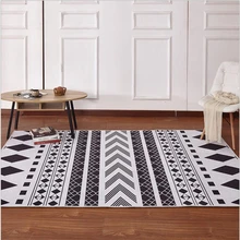 AOVOLL ковры для гостиной, спальни, напольный коврик, черный и белый геометрический ковер, аксессуары для гостиной, стола, Рождественский ковер