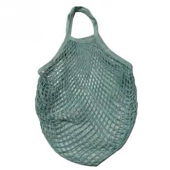 

Reusable Fruit Vegetable Shopping Bag Mesh String Grocery Bag Eco Shopper Cotton Tote Woven Net Shoulder Bag of Women