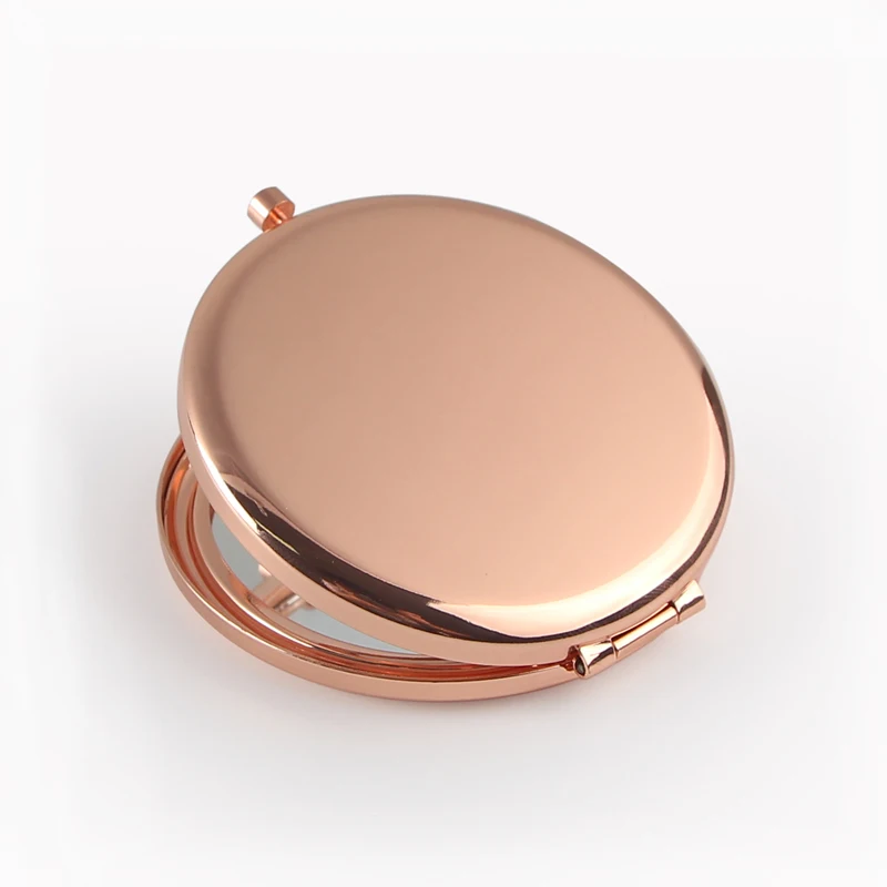 Flat rose Gold Compact Mirror-2
