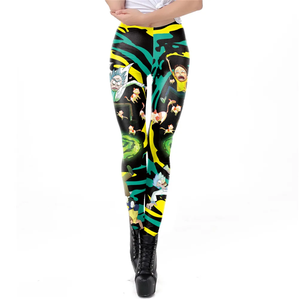 PLstar Cosmos Leggings Women Rick And Morty Plus Size Leggin Workout Cartoon Printed Fitness Legging PLstar Cosmos Leggings Women Rick And Morty Plus Size Leggin Workout Cartoon Printed Fitness Legging