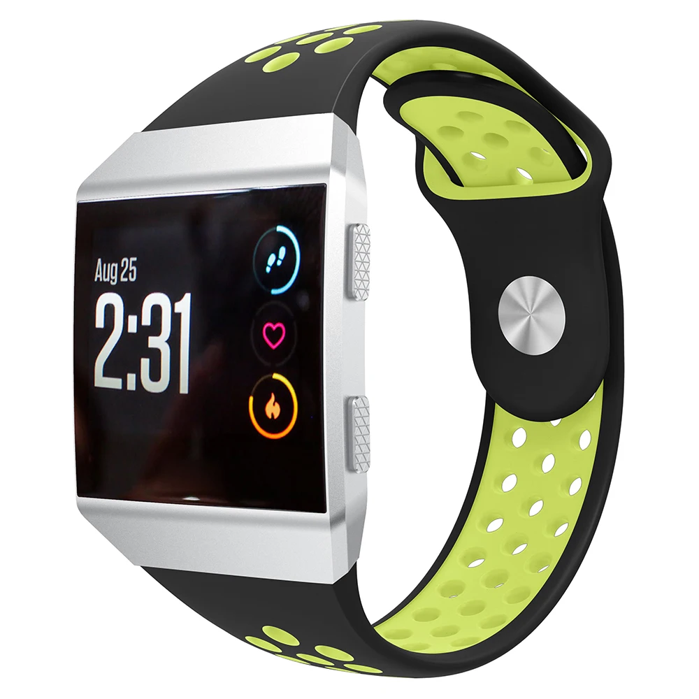  Lightweight Ventilate Silicone Sport Watch Bands Bracelet for Fitbit Ionic Smart Watch Adjustable R - 33056874182