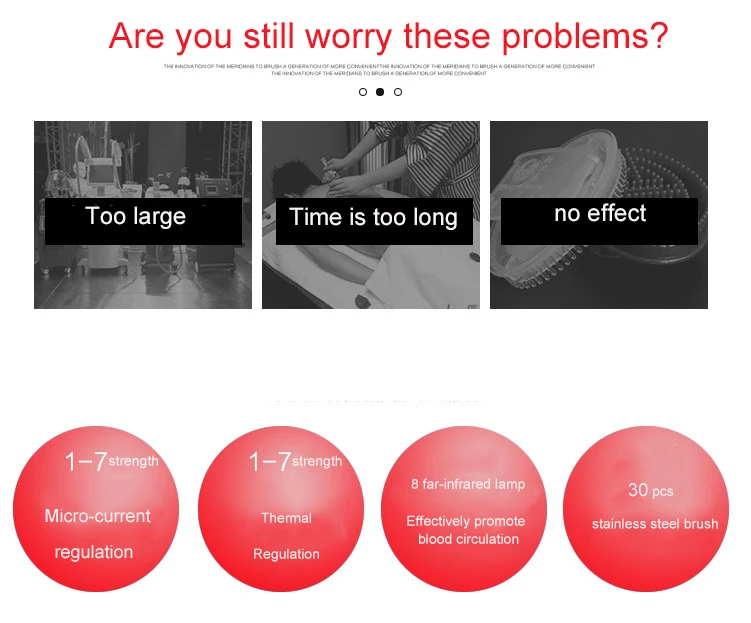 Дальний инфракрасный Меридиан щетка Электрический акупрессур микротоковый массажер для тела микроток для похудения способствует