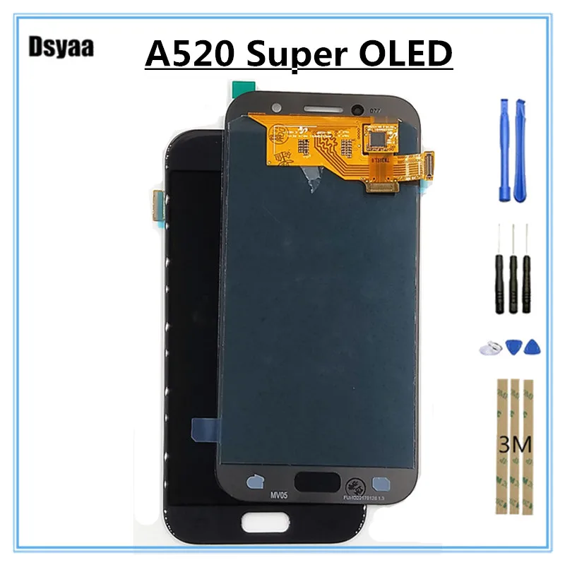 

5.2 Inch Super OLED LCD for Samsung A5 2017 Display Touch Screen Digitizer for Galaxy A520 A520F SM-A520F Replacement