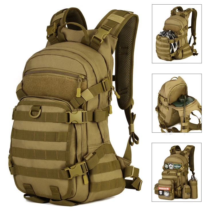 

25L Speed Riding Bag Outdoor Tactical Backpack Cycling Helmet Bag & Water Bag Outdoor Sports Rucksack Mountaineering Bag S435