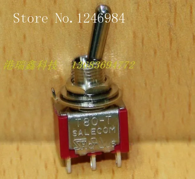 

[SA]T8013 single tripod two tranches M6.35 small toggle switch to move the switch toggle switch T80-T Taiwan SH--100PCS/LOT