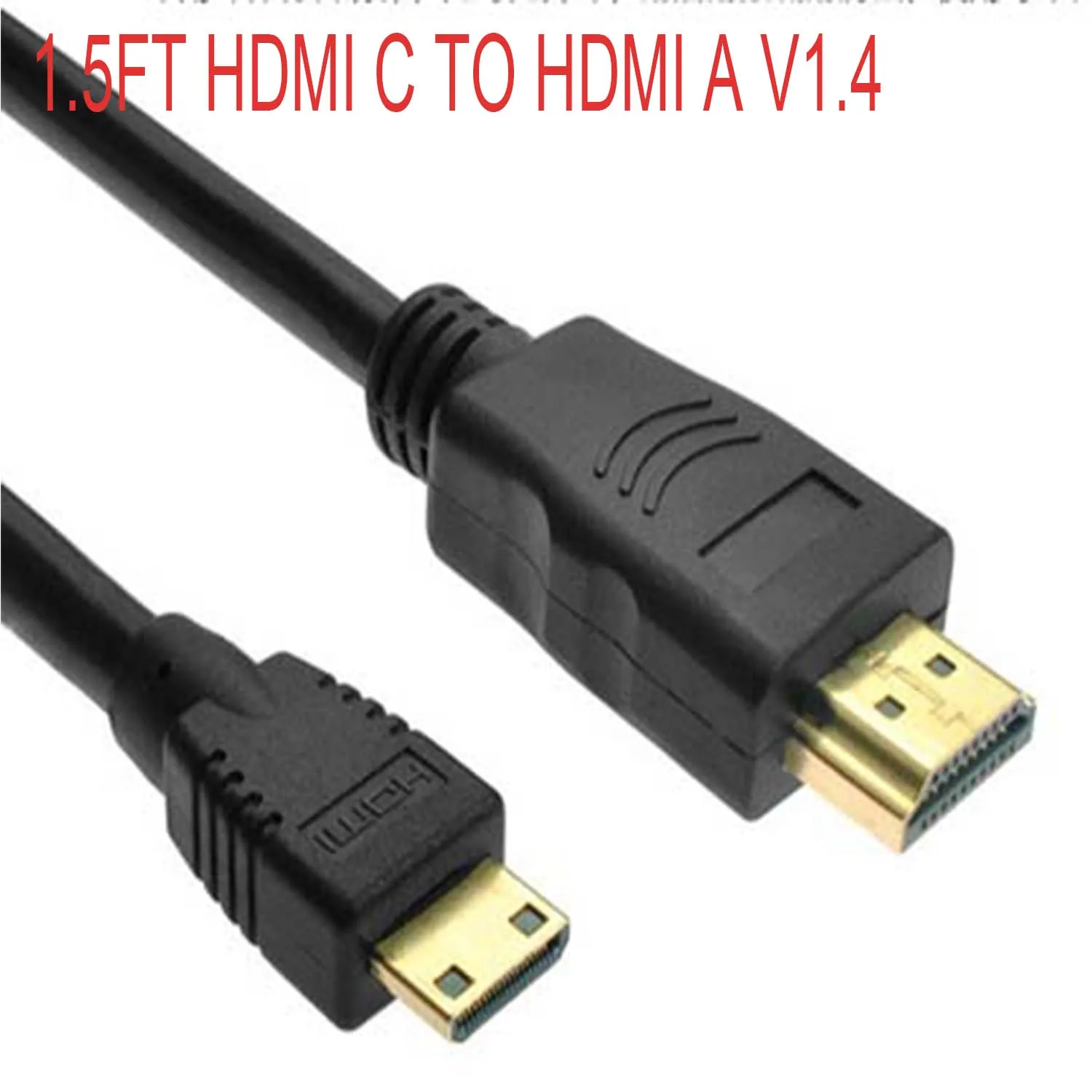 5FT Mini HDMI-Совместимость C male к совместимому с HDMI Мужской v1.4 HD AV видео кабель для Nikon