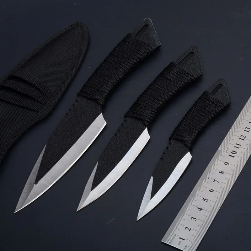 Дешевый 3 шт. лот тактический фиксированным лезвием Ножи Mes Navajas ЦАВС выживания Ножи Открытый Охота Кемпинг ножи SDIYABEIZ