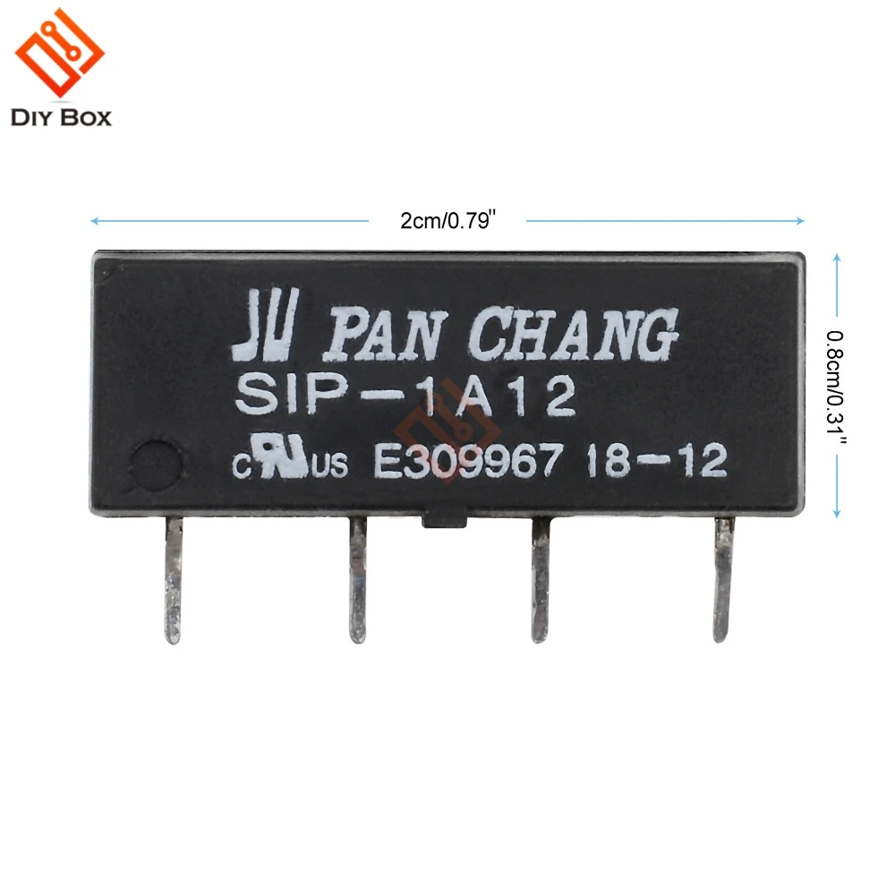 5 шт. SIP-1A12 DC 12 В геркон релейный переключатель модуль 4Pin реле для PAN CHANG высокочувствительная сухая герконовая трубка