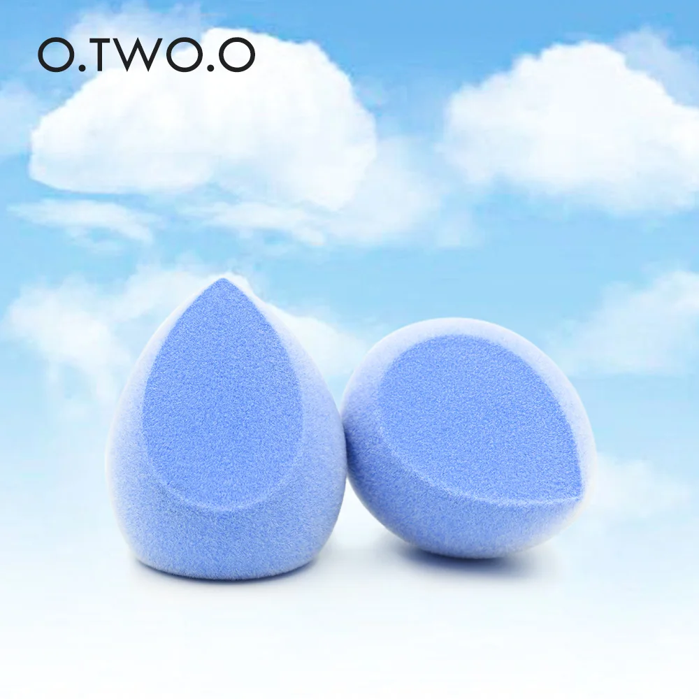 

O.TWO.O Cosmetic Puff Microfiber Fluff Surface Non-Latex Powder Foundation Smooth Soft Makeup Blender Sponge Bigger in Water