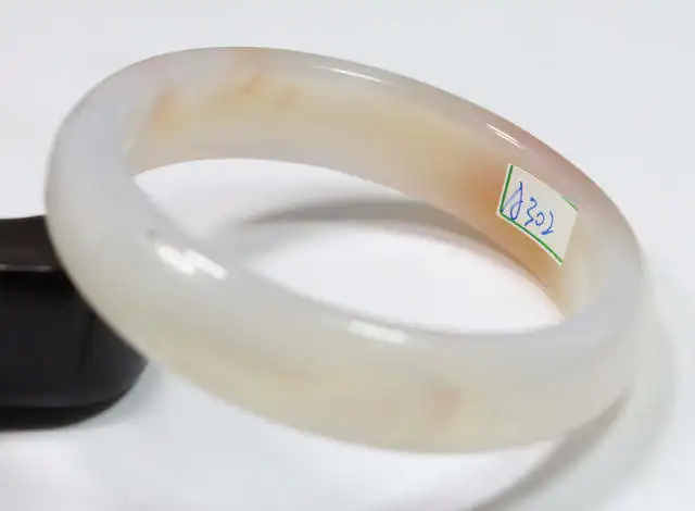 

65MM VERY FINE RARE NATURAL WHITE YELLOW JADEITE JADE BRACELET BANGLE #A304 a 5.19