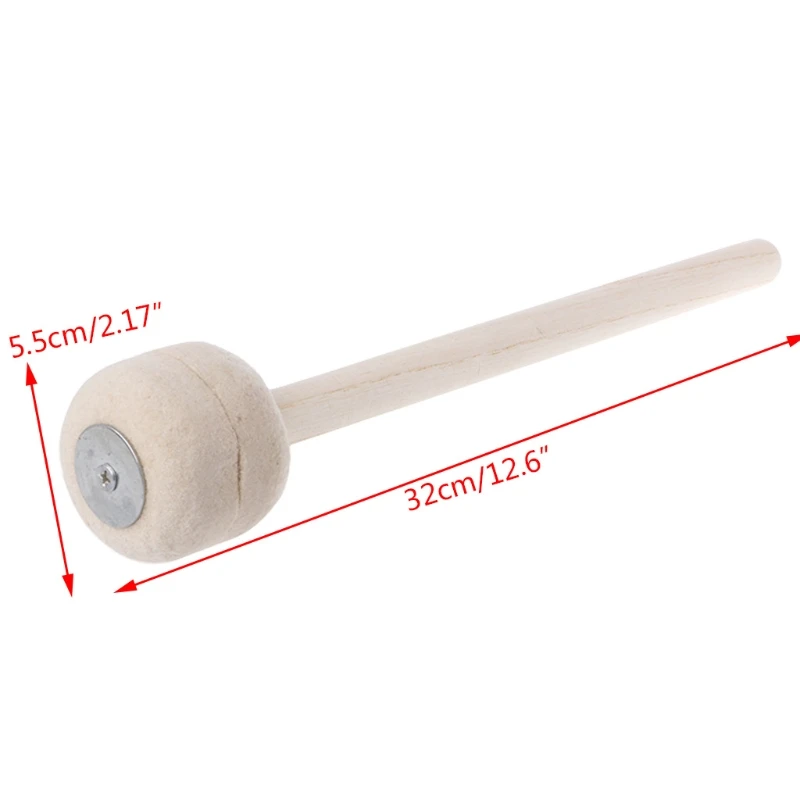 

SEWS-1PC Timpani Mallets Precussion Drumsticks Soft Felt Head Wood Handle