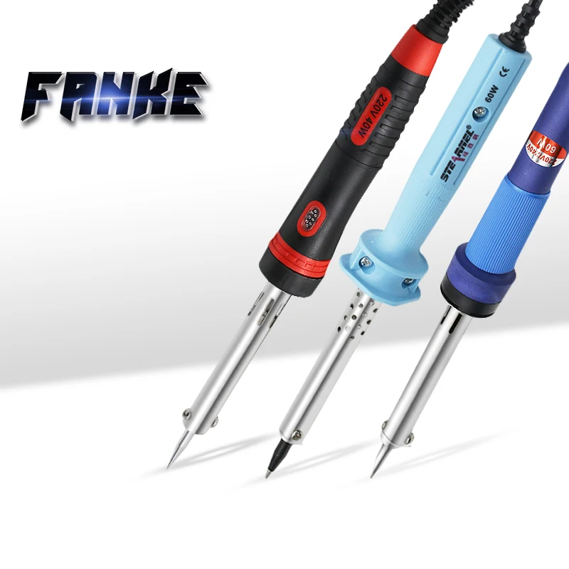 

1pcs 802/30W 40W 60W External heat type electric soldering iron welding heating tool double-colored handle with light