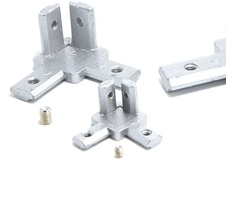 

Durable 4pcs Aluminum Profile 3-way Corner Bracket 2020 T Slot + 16pcs Screw for 3D Printer
