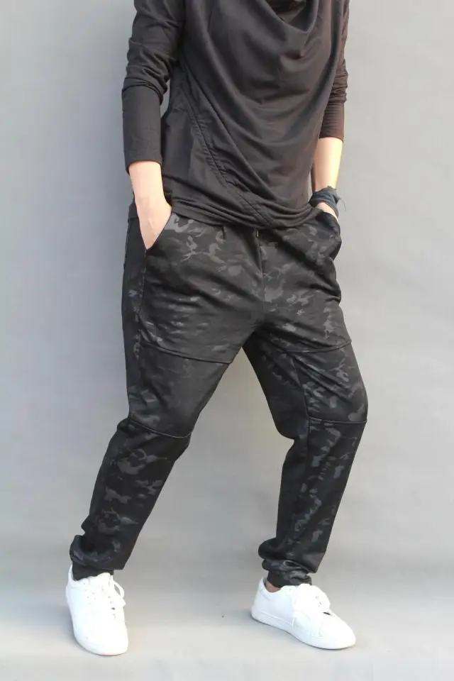 Качественные мужские повседневные штаны шаровары, штаны для бега, черные камуфляжные хлопковые Стрейчевые штаны, Мужские штаны, большие размеры 4XL 5XL 6XL
