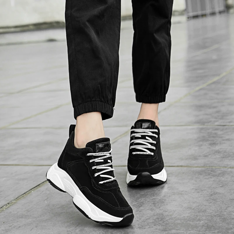 Модные женские высокие кроссовки; женские ботильоны на платформе; femme chaussures Femmes; обувь для увеличения роста; 8#29D50