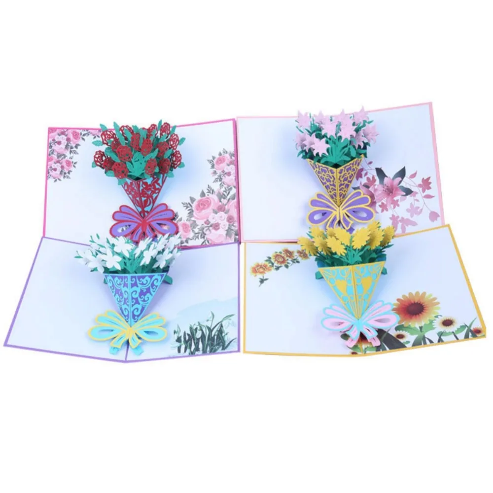  Valentine's Day Fireworks 3D Greeting Card Wedding Festive Party Supplies Event Party Cards Invitat - 32984890780