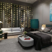СВЕТОДИОДНЫЙ занавес сосулька струнные огни водонепроницаемый световой дождь занавес s лампа Гибкая домашняя Свадебная вечеринка занавес садовый декор