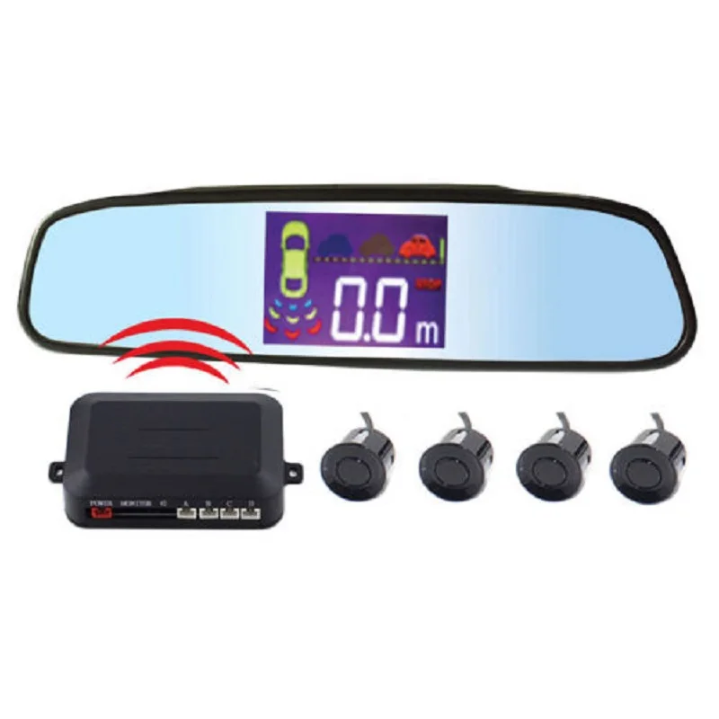 MKSUP Car Auto Parktronic LED Parking Sensor With 4 Black Sensors Reverse Backup Car Parking