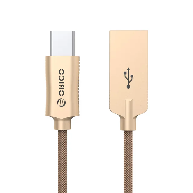 ORICO USB кабель type A-C Высокоскоростной USB кабель для синхронизации и зарядки для huawei P9 Macbook LG G5 Xiaomi Mi 5 htc 10 больше цинковый сплав - Цвет: Coffee