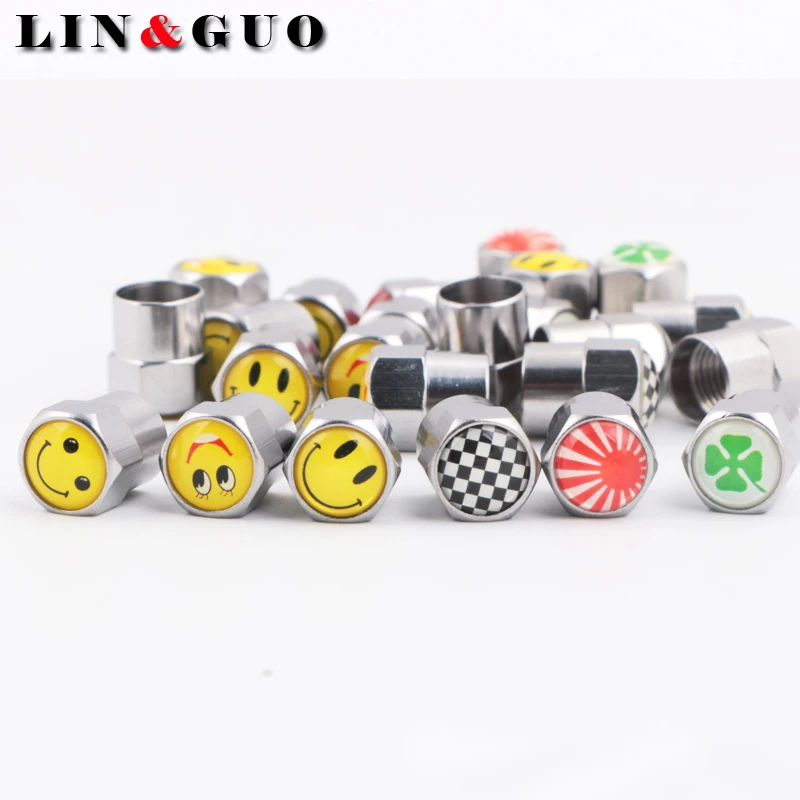 

4 pcs case for Alfa Nissan vw seat Honda audi toyota mazda renault skoda subaru Car Tire Valve Caps accessories