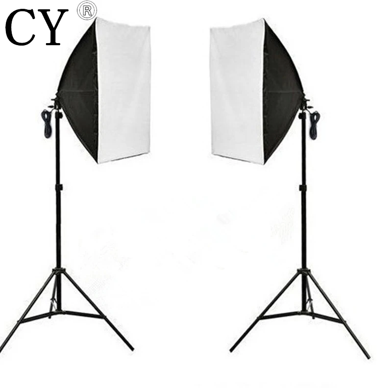 

Inno New Photo Video Studio Light Stand Kit photography 50*70cm softbox with single socket*2+200cm light stand hot sale PSK5A