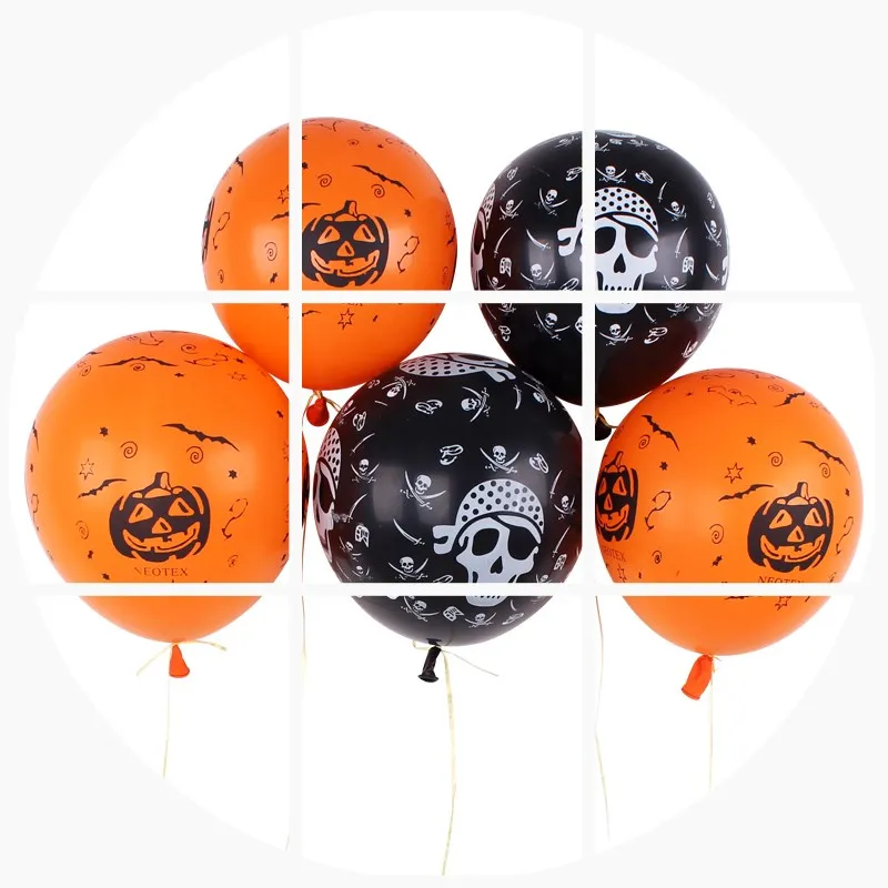 10 шт. 12 дюймов черные латексные шары с черепами серии Хэллоуин Пиратские воздушные шары Пиратская тематика декор для дня рождения Детские игрушки